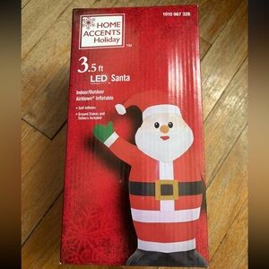 Home Accents Holiday 3.5 FT LED Santa Christmas AirBlown Inflatable